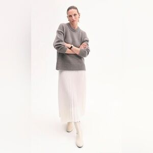 NWT Co Essentials Pleated Skirt in White